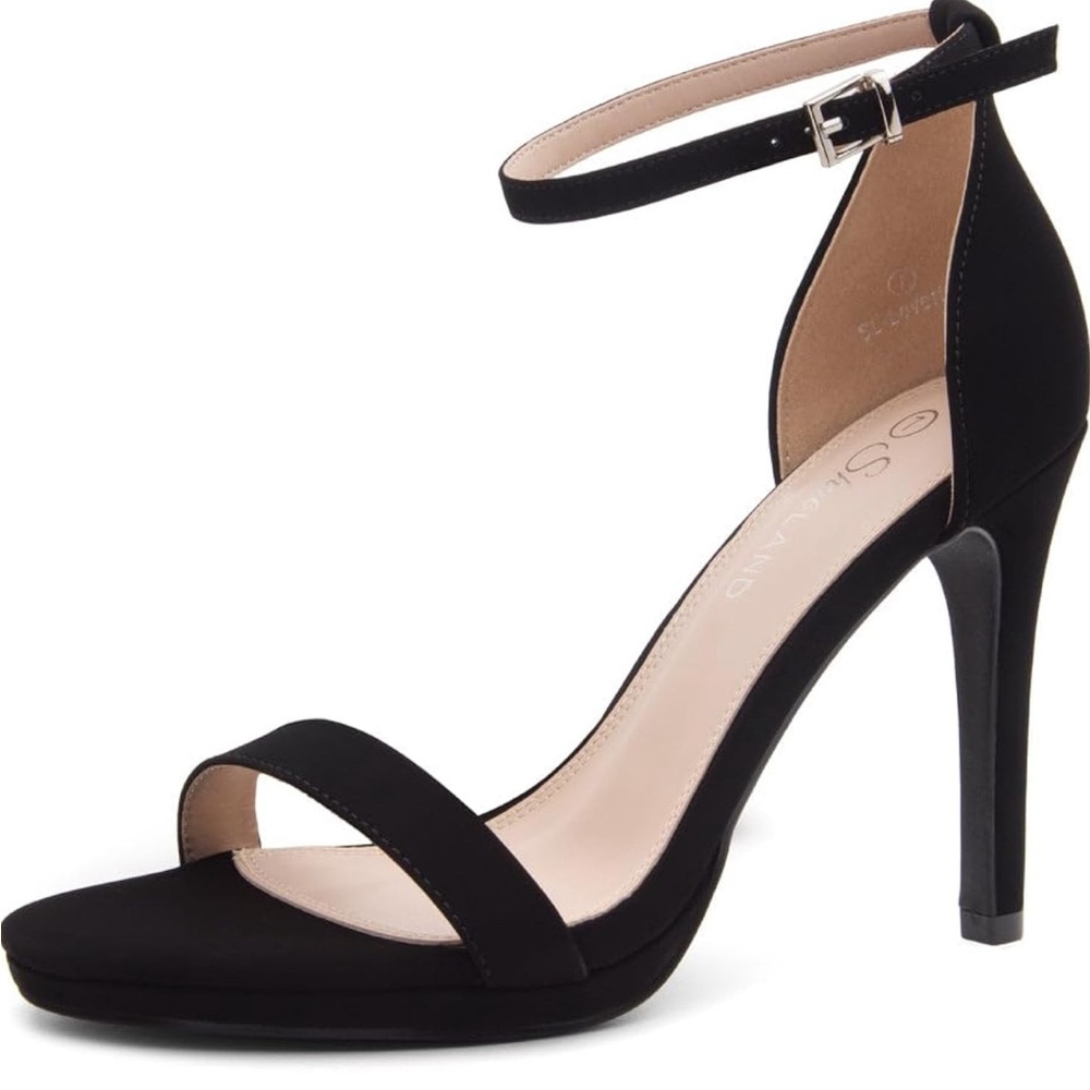 Women’s Black Open Toed Heels - NWOT
